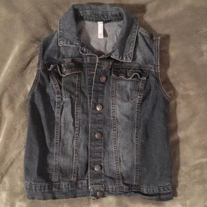 Dark Denim Vest Jacket